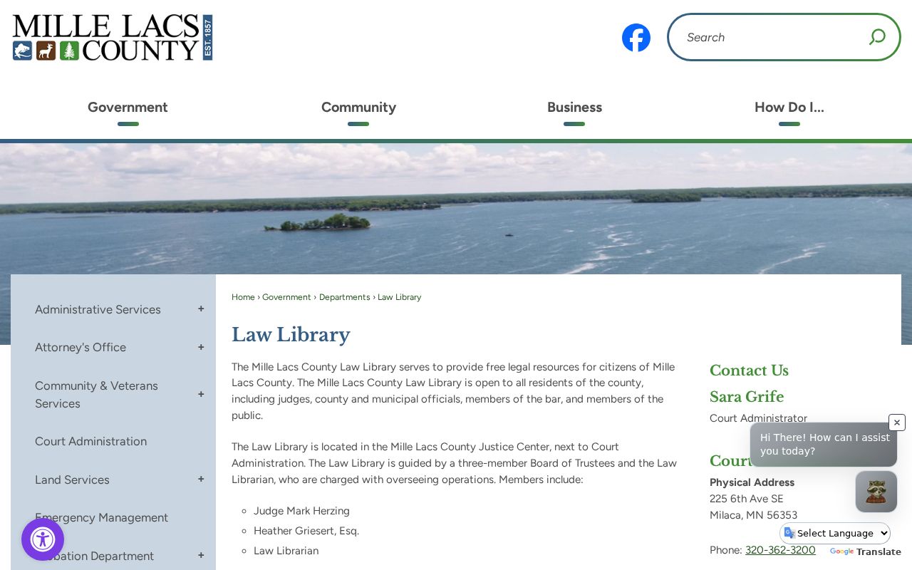 Milaca court docket research at the Mille Lacs County Law Library