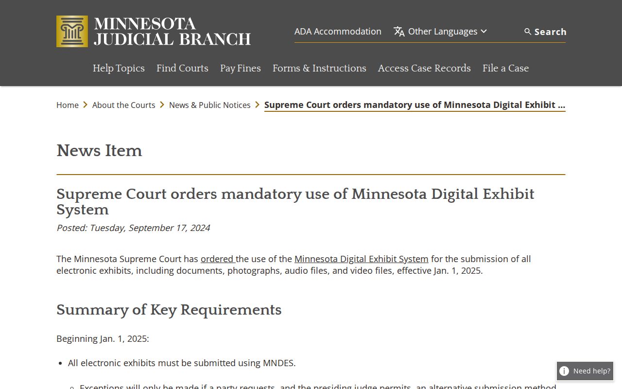 Onamia court docket research on the Minnesota Digital Exhibit System