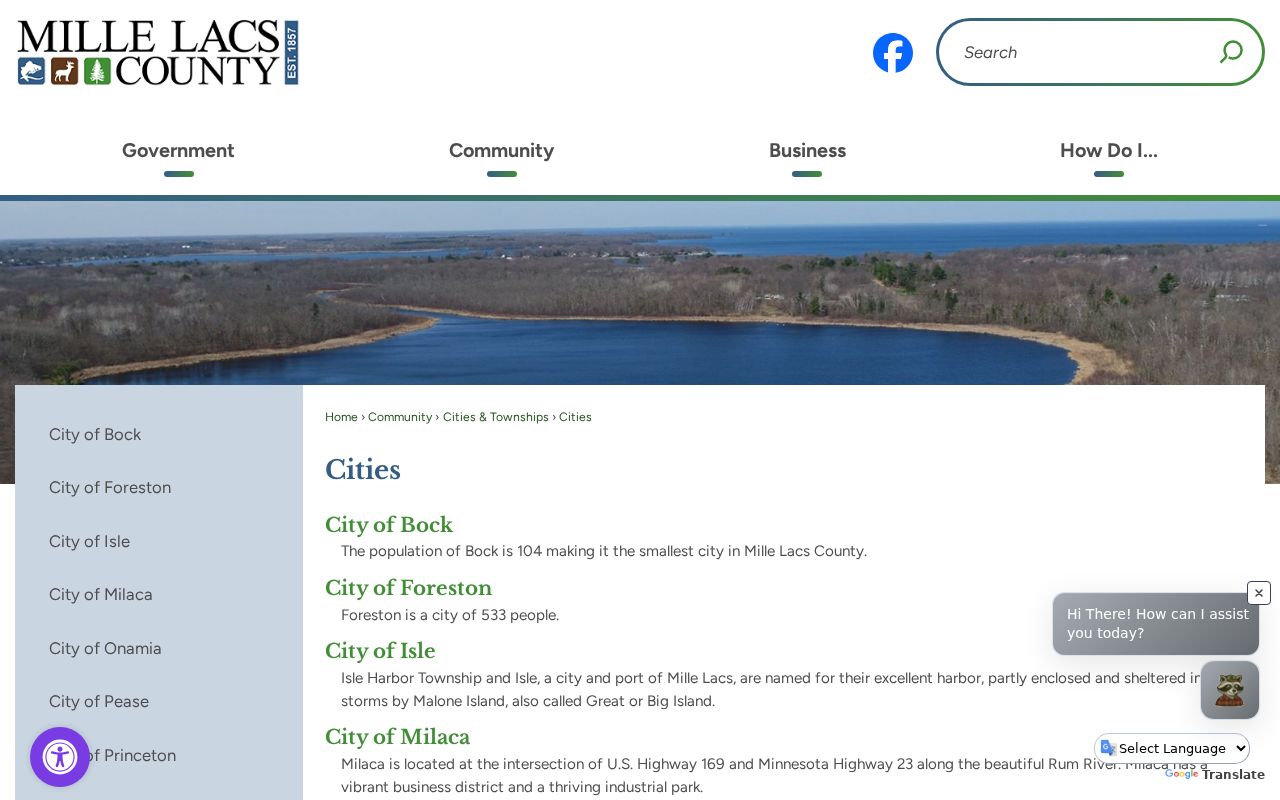 Princeton court docket context from Mille Lacs County city profiles