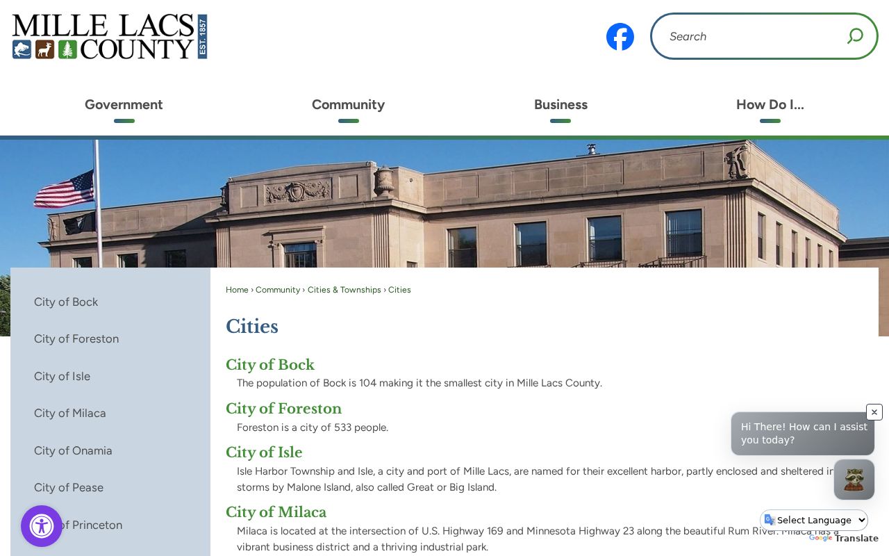 Wahkon court docket local context from Mille Lacs County city profiles